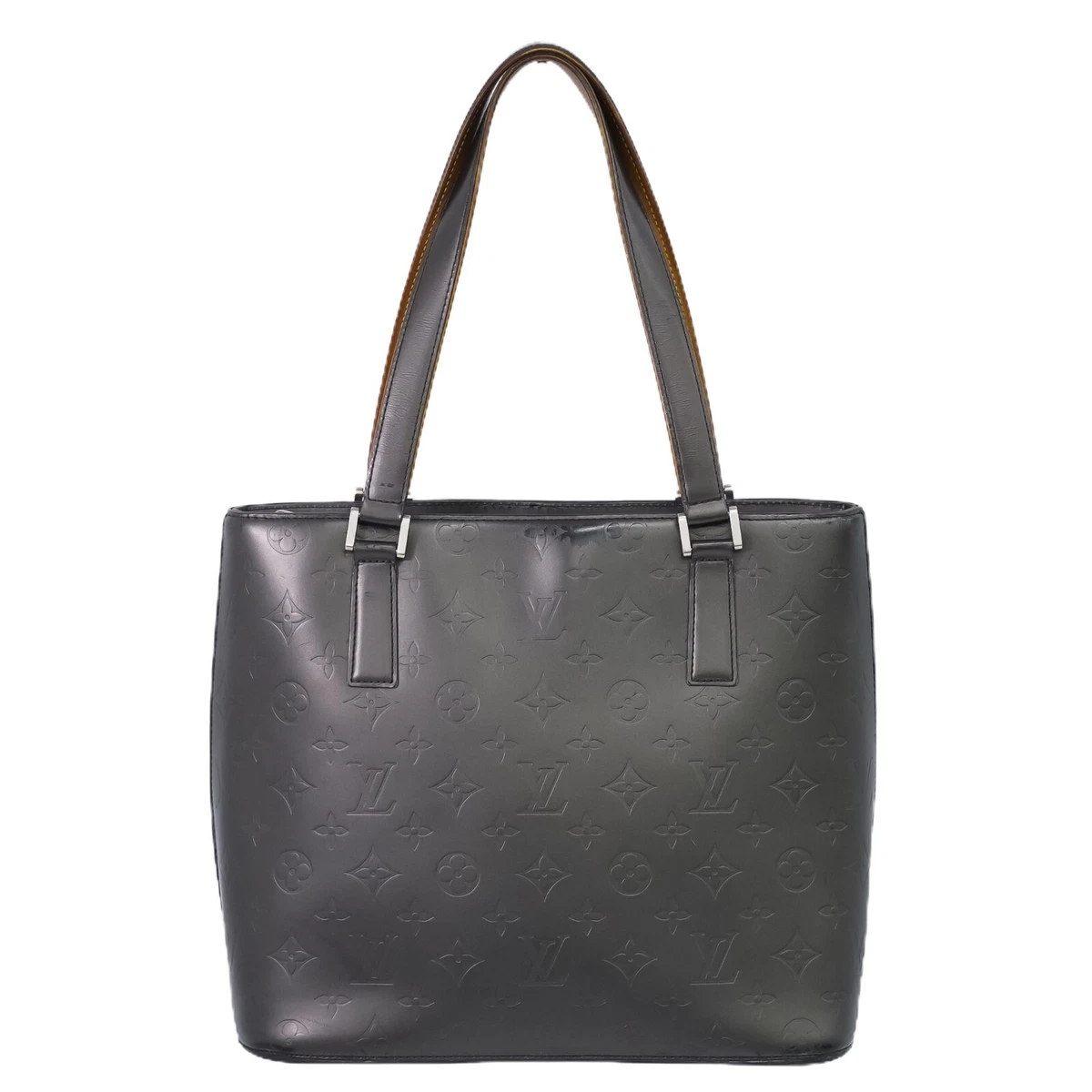 Louis Vuitton Stockton M55112 Monogram Mat Leather Tote Handbag