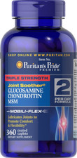 Puritans Pride Triple Strength Glucosamine, Chondroitin and Msm Joint Soother,