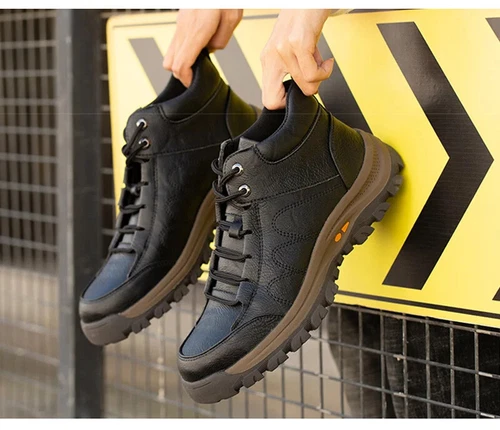 Men Safety Shoes Work Boots Steel Toe Shoes Safety Boots Anti-Smashing Sneakers - Picture 20 of 25