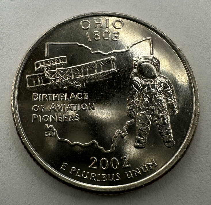 2002-D Ohio State Quarter 25cent Coin from US Mint Set