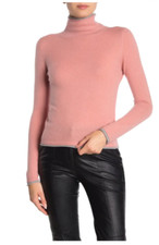 NEW M Magaschoni Cashmere Turtleneck Pullover in Mauve - size M S4217