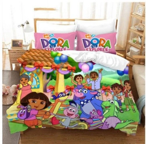 New Dora Duvet Cover Bedding Set Children's Duvet Cover Duvet Cover Set - Picture 5 of 7