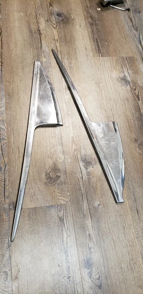 Ford Mainline 1956 cuarto panel carrocería acero inoxidable molduras 2 puertas OEM  Foto 4 de 4