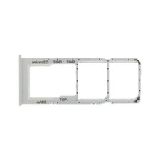 SIM Micro SD Card Tray Dual for Samsung Galaxy A12 White Replacement Repair Part