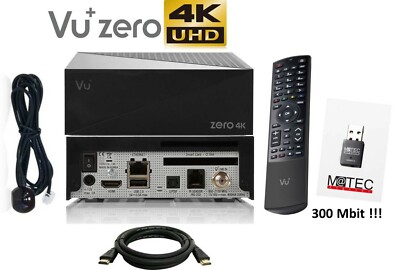 Vu+ Plus Zero 4K Sat Receiver 1x DVB-S2X Tuner USB LAN Linux E2 + WLAN 300Mbit