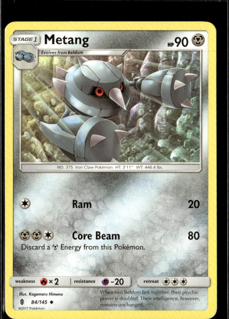 Pokemon Metang 84/145 Guardians Rising Non Holo Uncommon 3 Card Lot