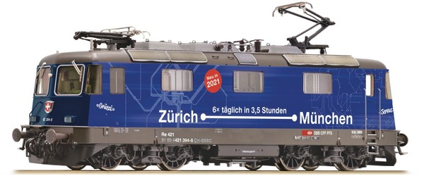 "Roco H0 71408 E-Lok Re 421 Sbb \"MüNchen-ZüRich\" \"Dcc Digital + Sound\" Neu & Ovp"-image