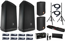 2x Jbl Eon710 10" Active Speaker 1300w + 2x Eon710-cvr, Sm58lc Mic + Accessories