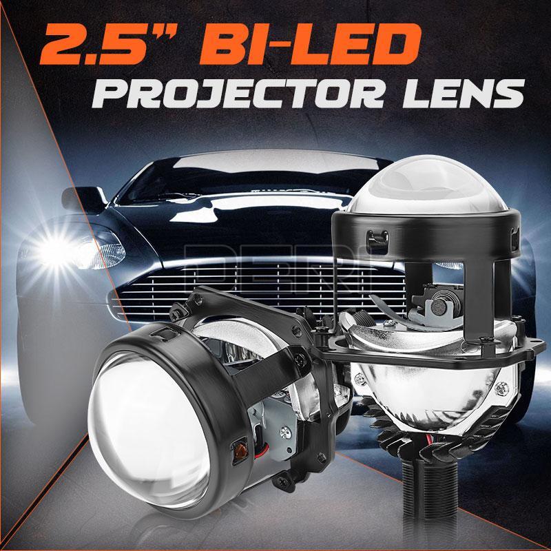 2PC 2.5 RHD Bi LED Headlight Kit Projector Lens Hi/Lo 100W 6000K Retrofit H4 H7 2PC 2.5 RHD Bi LED Headlight Kit Projector Lens Hi/Lo 100W 6000K Retrofit H4 H7