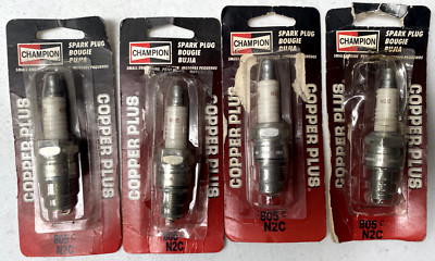 (4 Pieces) Champion Copper Plus N2C 805c Small Engine Spark Plugs- New Old Stock