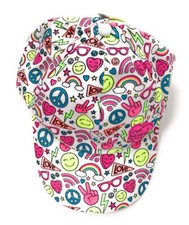 Justice for Girls White Emoji Cap One Size NWT Back to School 