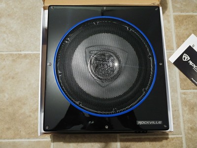 rockville rw10ca low profile active powered car subwoofer sub