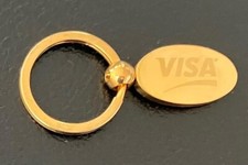 Rare Vintage Visa Heavy Gold Metal Key Ring. Circa 1970’s