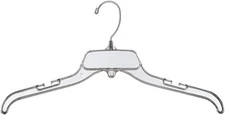 Clear Hangers 100 17" Plastic Dress Shirt Retail Clothes Swivel Hook Notched