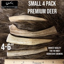 Small Premium Deer Antler Dog Chew 4 packs