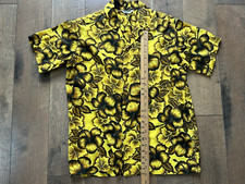 Vintage Boy's Youth Hawaiian Shirt 100 Cotton 16 Hibiscus Floral Print Surfer