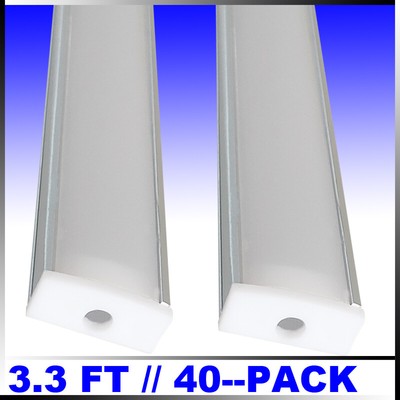 40PC 1M LED Channel aluminum profile U-shaped bracket suitable for LED light bar
