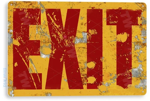 TIN SIGN Rustic Exit Metal Décor Sales Service Auto Shop Store Bar Garage A718