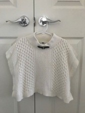 JANIE JACK Ivory Cable Knit Cape Sweater 2T Girls