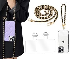 2Pcs Phone Crossbody Lanyard and Wrist Phone Strap, Universal Phone Strap Cel...