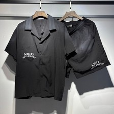 AMIRI Men's Black Shirt & Drawstring Shorts Set Size L