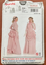 Costume Sewing Pattern BURDA 7880 HISTORY 1888 Ladies Bustle Dress SZ10-22 UNCUT