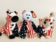 Ty Beanie Babies Righty, Lefty and Spangle