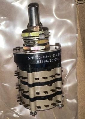 GRAYHILL ROTARY SWITCH M3786/36-0878, 57HS22-01-2-03N 2-01-1-16N-F 