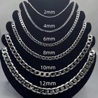 Hot 925 Sterling Solid Silver Sideways Chain Women Men Necklace Jewelry Gift