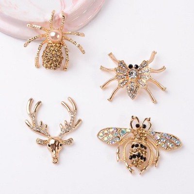 4Pcs Pearl Bee Flatback Buttons Verzierungen für DIY Headwear Schmuck