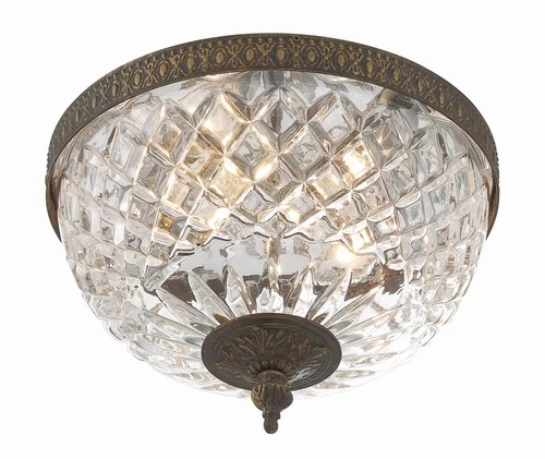 Crystorama Lighting Group 117-10 Ceiling Mount 2 Light 10"W Flush - Bronze - Picture 8 of 12