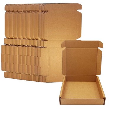    5x4x1 inch Small Boxes 50 Pack, Brown Kraft Corrugated Cardboard Mailer Bo...