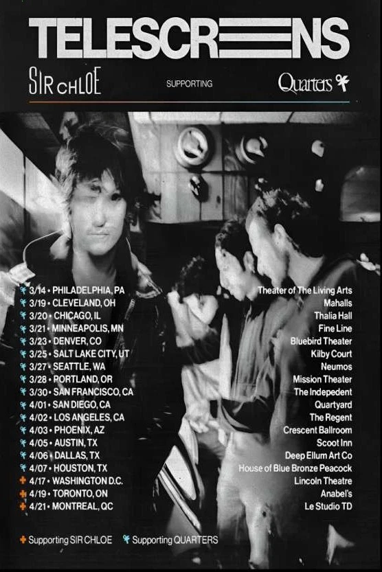 Telescreens Tour Spring 2026 Poster