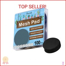 100PCS Bonsai Pot Bottom Grid Mat Mesh, Plant Drainage Screens Gasket, Round Dra