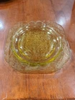 Set Of 2 Federal Depression Glass Madrid Plates  7-1/2" Across
