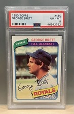 1980 Topps George Brett All-Star #450 Royals PSA 8