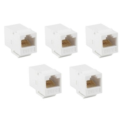 5Pcs Networking Module 8P8C RJ45 CAT6 Low Latency Pass Through Connector