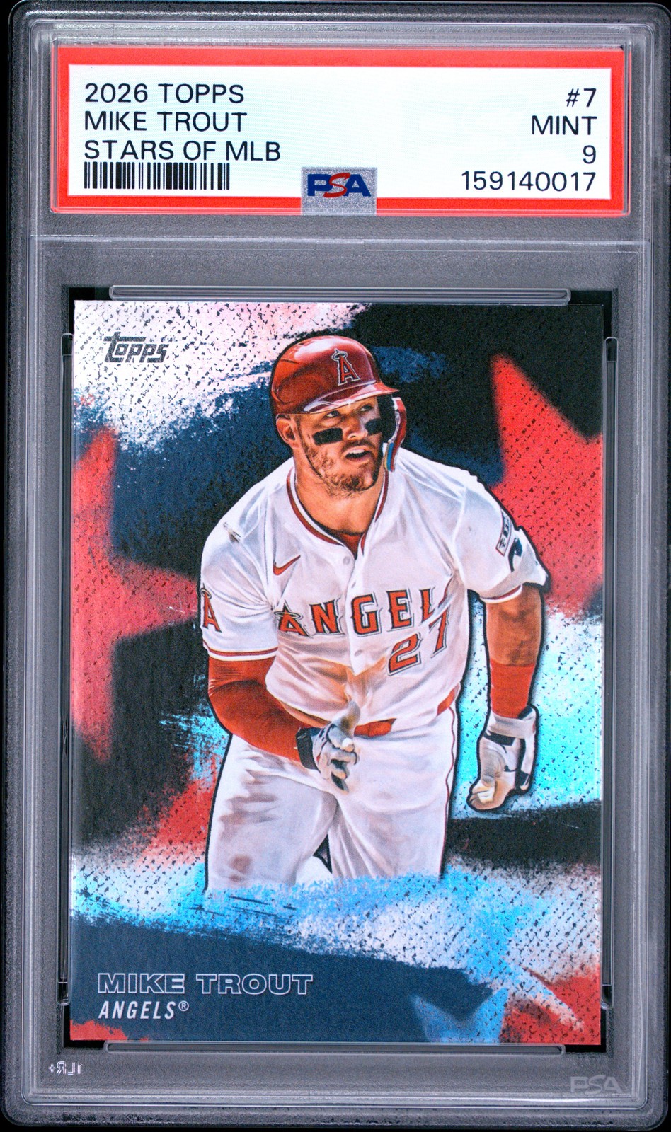 2026 TOPPS STARS OF MLB #7 MIKE TROUT PSA 9