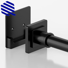 Matte Black Shower Curtain Rod 31-79 inches with Holders Stainless Steel Shower