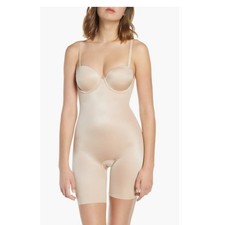 Spanx M Bodysuit SPANXshape Suit Your Fancy Strapless Cupped Mid Thigh NEW 10156