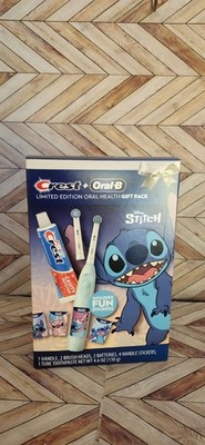 New Crest Toothpaste + Oral B Toothbrush Disney Stitch Sticker Gift Pack