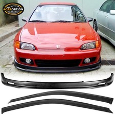 Fits 92-95 Honda Civic Eg 2 3dr Front Bumper Lip Spoiler Pp Sun Window Visor Fits 92-95 Honda Civic Eg 2 3dr Front Bumper Lip Spoiler Pp Sun Window Visor