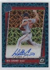 2021 Panini Donruss Optic Teal Velocity Prizm 32/35 Wil Crowe #RRS-WC Auto 2a9