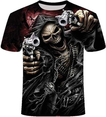 Skull Print Unisex 3D T-shirt