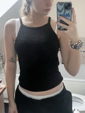 H&M Divided Black Tank Top Size S Perfect Condition