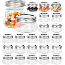 4 Oz Mason Jars, 24 Pack 120Ml Glass Canning Jars with Regular Mouth Lids, Glass
