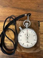 RARE MINERVA MECHANICAL SPLIT TIMER RATTRAPANTE VINTAGE NICE CONDITION, Pouch