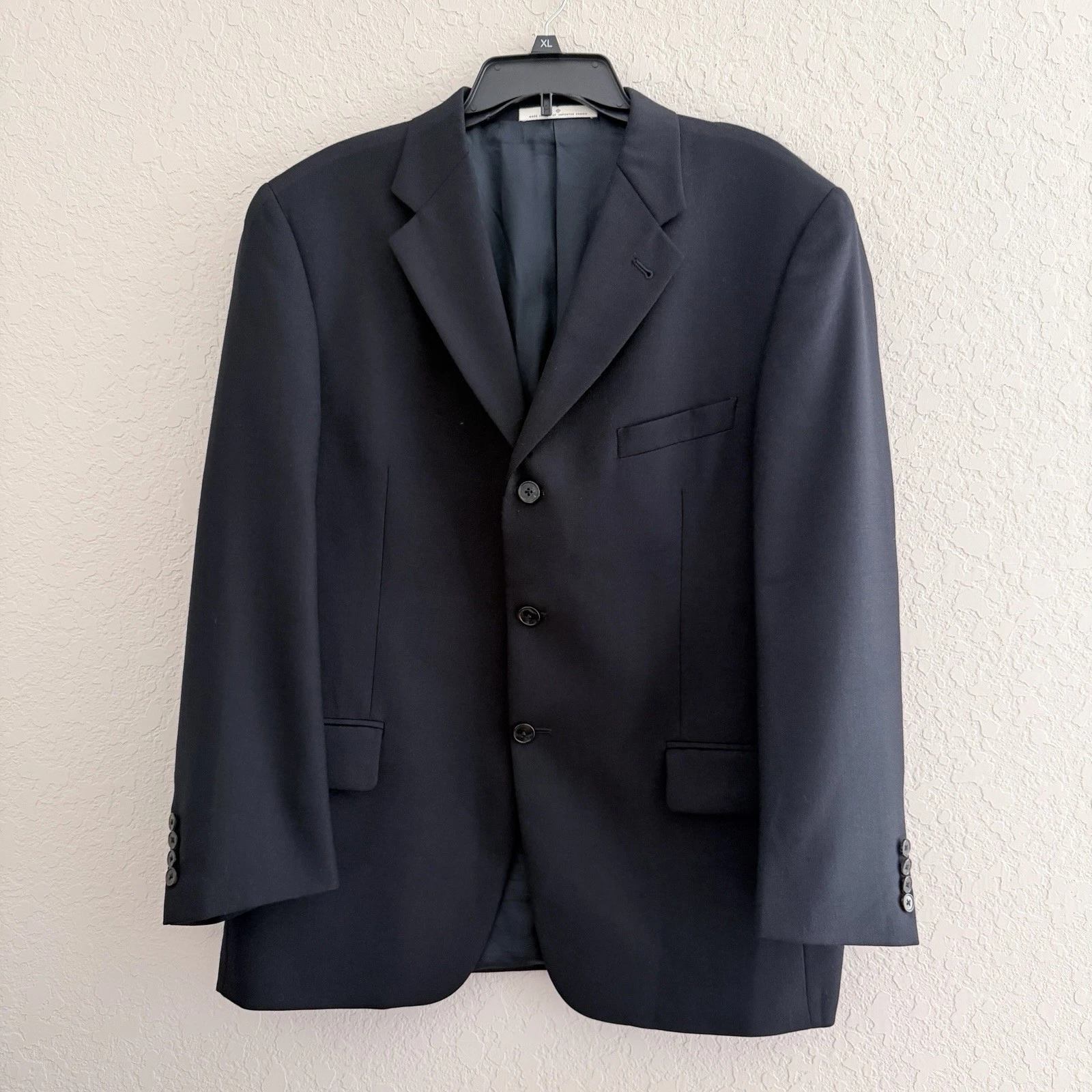 Joseph Abboud Men's Size 41S Navy Blazer Sport Coat Three Button !00% Wool
