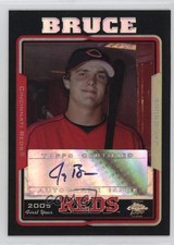 2005 Topps Chrome Update & Highlights Black Refractor 55/200 Jay Bruce Auto 0uj7