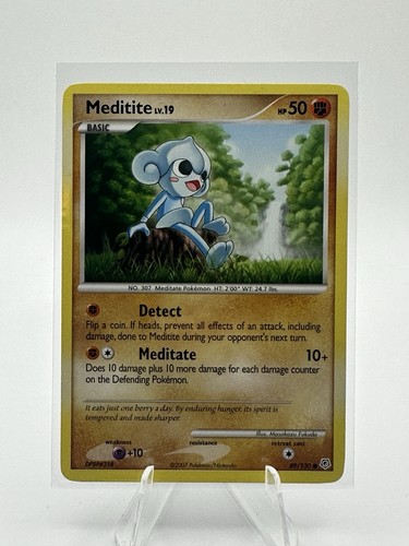 🔥2007 Pokémon Meditite 89/130 USED CONDITION!!